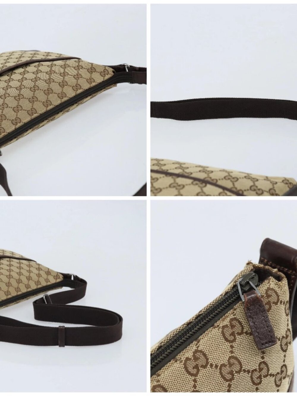 GUCCI GG Canvas Shoulder Bag Beige Silver 145857 Auth ka2886 - Picture 16 of 16